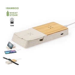 Chargeur Éco-responsable et Pratique Sans Fil Personnalisé Barichen Matières : ABS Couleurs : naturel 2
