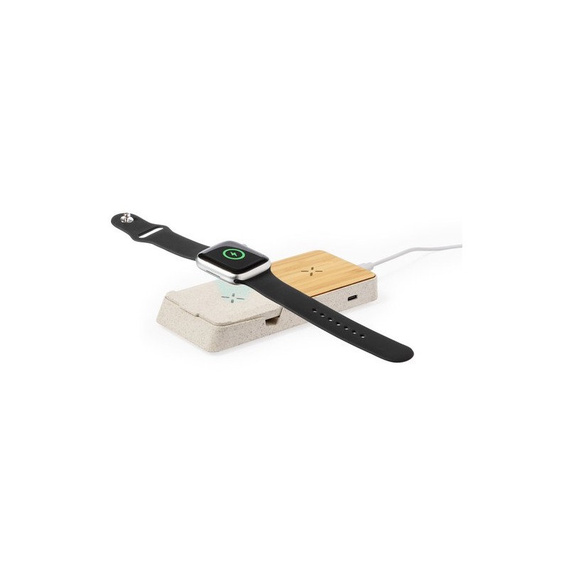 Chargeur Éco-responsable et Pratique Sans Fil Personnalisé Barichen Matières : ABS Couleurs : naturel goodies publicitaire événe