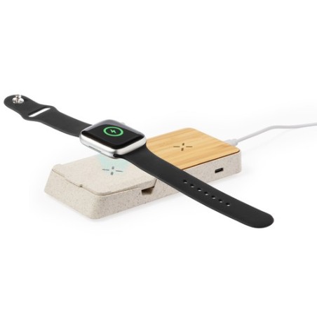 Chargeur Éco-responsable et Pratique Sans Fil Personnalisé Barichen Matières : ABS Couleurs : naturel goodies publicitaire événe
