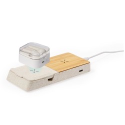 Chargeur Éco-responsable et Pratique Sans Fil Personnalisé Barichen Matières : ABS Couleurs : naturel impression haute définitio