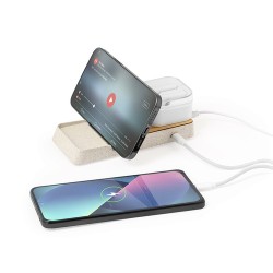 Chargeur Éco-responsable et Pratique Sans Fil Personnalisé Barichen Matières : ABS Couleurs : naturel objet promotionnel éco-res