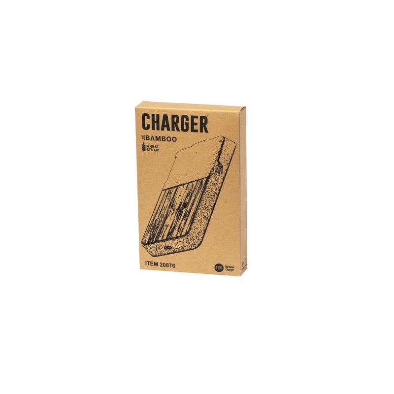 Chargeur Éco-responsable et Pratique Sans Fil Personnalisé Barichen Matières : ABS Couleurs : naturel personnalisation rapide en