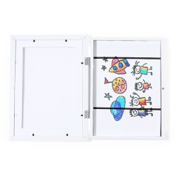 Cadre d'Art Personnalisé Élégant et Pratique Oleox pas cher Matières : MDF Couleurs : blanc
