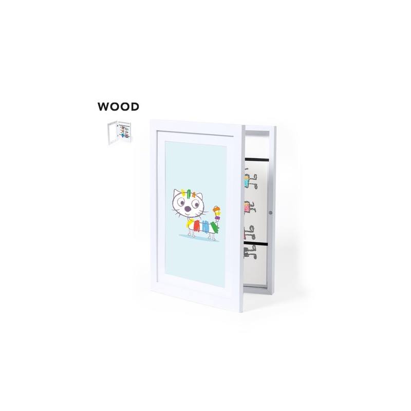 Cadre d'Art Personnalisé Élégant et Pratique Oleox pas cher Matières : MDF Couleurs : blanc personnalisable avec votre logo