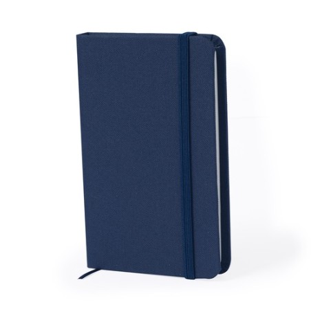 Bloc-Notes Éco-responsable Personnalisé - Pushkin Matières : PET recyclé Couleurs : bleu marine marquage laser ultra précis