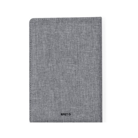 Bloc-notes personnalisé  en RPET - Cesful Matières : PET recyclé Couleurs : gris cadeau entreprise pas cher