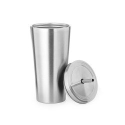 Mug Isotherme Personnalisé Éco-responsable - Verre Thermique Moder pas cher Matières : acier inoxydable Couleurs : argenté