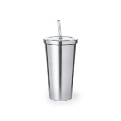 Mug Isotherme Personnalisé Éco-responsable - Verre Thermique Moder pas cher Matières : acier inoxydable Couleurs : argenté cadea