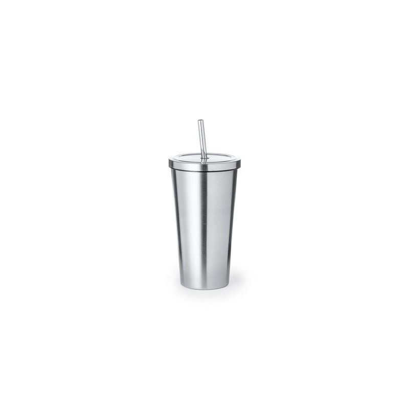 Mug Isotherme Personnalisé Éco-responsable - Verre Thermique Moder pas cher Matières : acier inoxydable Couleurs : argenté cadea