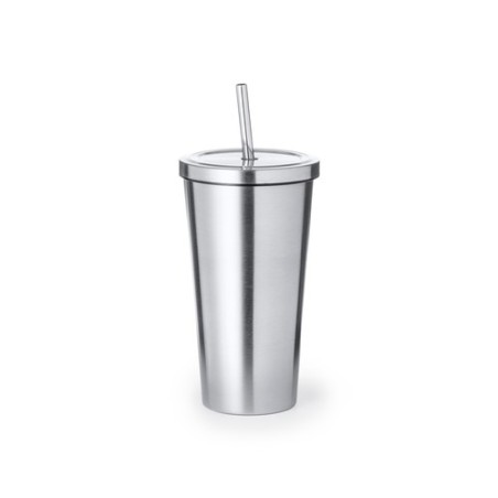 Mug Isotherme Personnalisé Éco-responsable - Verre Thermique Moder pas cher Matières : acier inoxydable Couleurs : argenté cadea