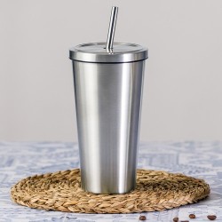 Mug Isotherme Personnalisé Éco-responsable - Verre Thermique Moder pas cher Matières : acier inoxydable Couleurs : argenté impre