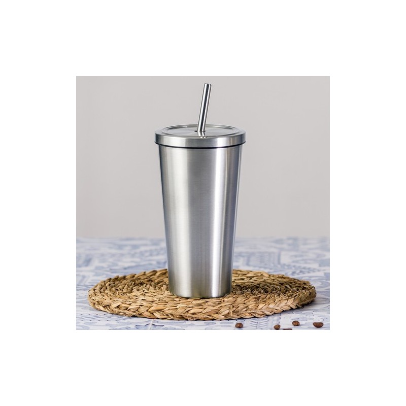 Mug Isotherme Personnalisé Éco-responsable - Verre Thermique Moder pas cher Matières : acier inoxydable Couleurs : argenté impre