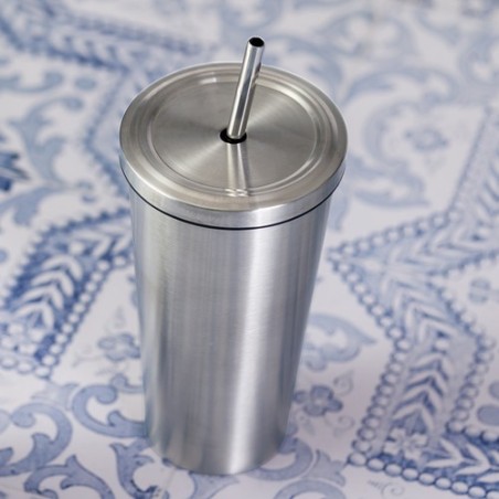 Mug Isotherme Personnalisé Éco-responsable - Verre Thermique Moder pas cher Matières : acier inoxydable Couleurs : argenté cadea