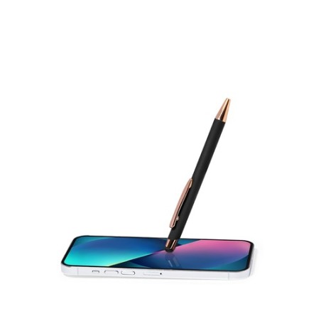 Stylet Bille Multifonction Personnalisé Taulf Matières : caoutchouc Couleurs : noir cadeau client original