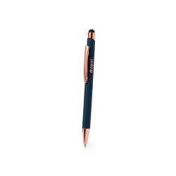 Stylet Bille Multifonction Personnalisé Taulf Matières : caoutchouc Couleurs : bleu marine cadeau collaborateur premium