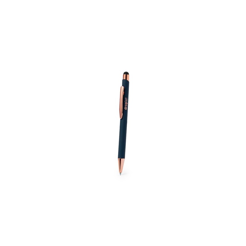 Stylet Bille Multifonction Personnalisé Taulf Matières : caoutchouc Couleurs : bleu marine cadeau collaborateur premium