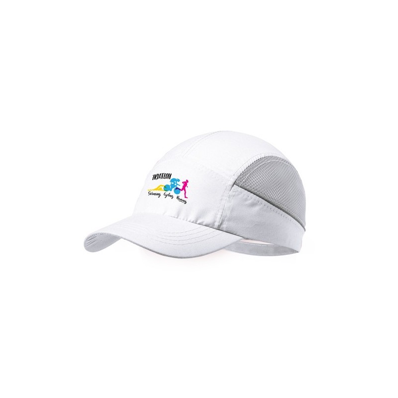Casquette Personnalisée Publicitaire Isildur Matières : microfibre Couleurs : blanc personnalisation sur mesure