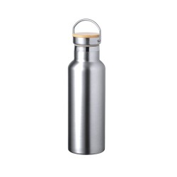 Bidon Thermique Personnalisé Luxe Naxel pas cher Matières : bambou Couleurs : noir goodies publicitaire durable