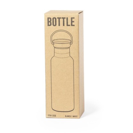 Bidon Thermique Personnalisé Luxe Naxel pas cher Matières : bambou Couleurs : noir cadeau collaborateur premium