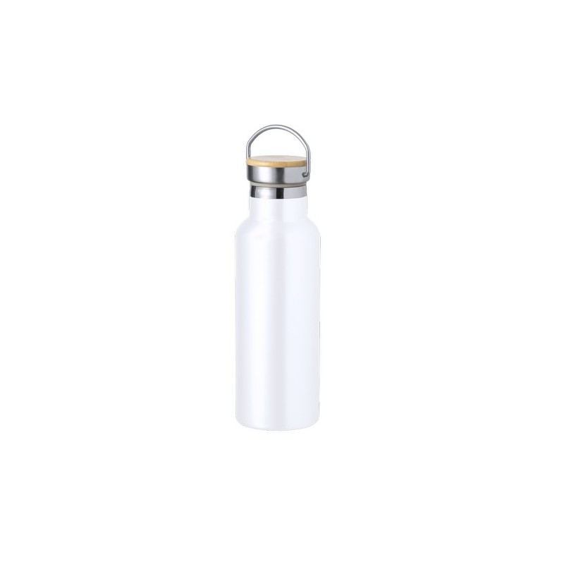 Bidon Thermique Personnalisé Luxe Naxel pas cher Matières : bambou Couleurs : bleu marine goodies personnalisé en stock