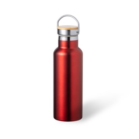 Bidon Thermique Personnalisé Luxe Naxel pas cher Matières : bambou Couleurs : argenté accessoire événementiel unique