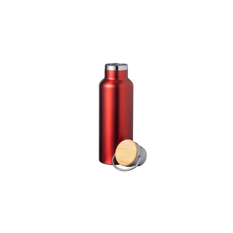 Bidon Thermique Personnalisé Luxe Naxel pas cher Matières : bambou Couleurs : blanc cadeau client original