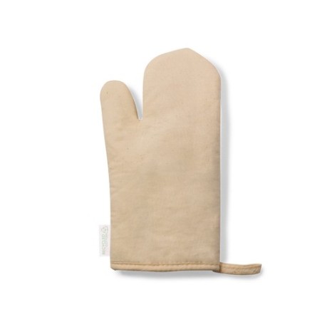 Gant de Cuisine Éco-responsable en Coton Recyclé Personnalisé - Cafar Matières : coton recyclé Couleurs : naturel marquage laser