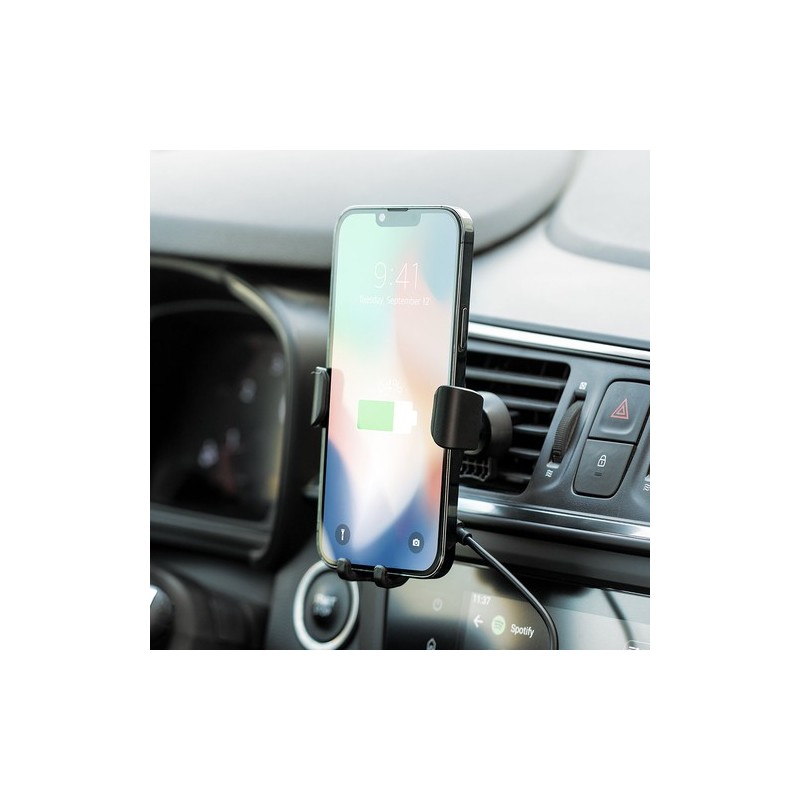 Support Chargeur Sans Fil Personnalisé 10W Odwey Couleurs : noir objet promotionnel éco-responsable