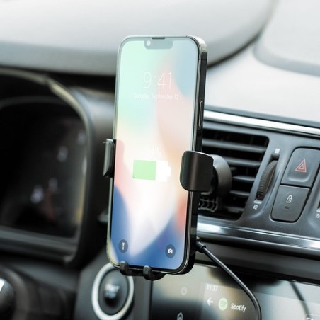 Support Chargeur Sans Fil Personnalisé 10W Odwey Couleurs : noir objet promotionnel éco-responsable