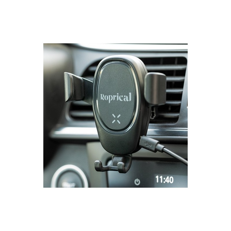 Support Chargeur Sans Fil Personnalisé 10W Odwey Couleurs : noir cadeau collaborateur premium