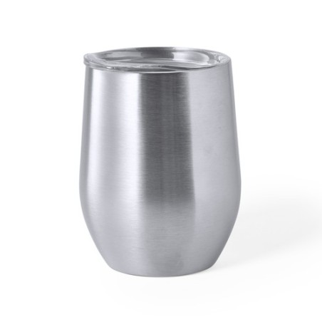 Verre Isotherme Pratique Personnalisé - Bobby Matières : acier inoxydable Couleurs : gris cadeau entreprise pas cher