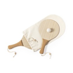 Raquette de Plage Personnalisée Éco-responsable Bubbak | Cadeau d'Entreprise Matières : bois 2