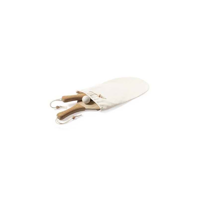 Raquette de Plage Personnalisée Éco-responsable Bubbak | Cadeau d'Entreprise Matières : bois goodies publicitaire événementiel