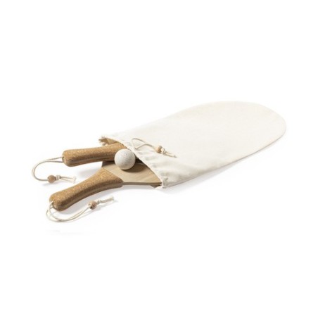 Raquette de Plage Personnalisée Éco-responsable Bubbak | Cadeau d'Entreprise Matières : bois goodies publicitaire événementiel