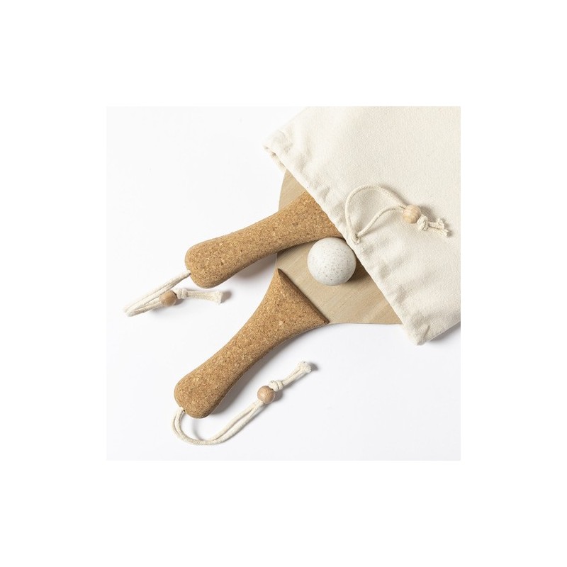 Raquette de Plage Personnalisée Éco-responsable Bubbak | Cadeau d'Entreprise Matières : bois livraison express 24h 48h