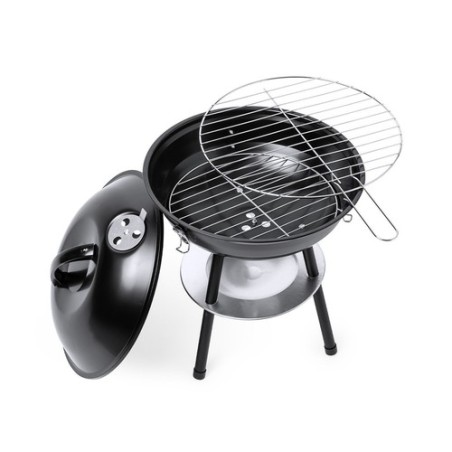 Barbecue  durable personnalisé Mayrax Matières : métal Couleurs : noir marquage laser ultra précis