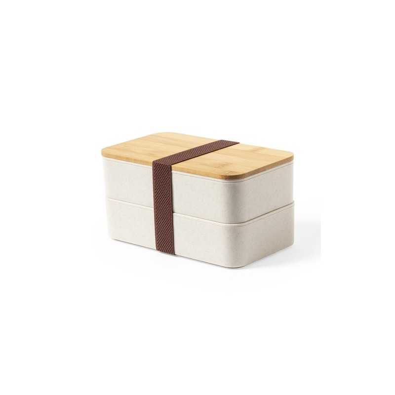 Boîte à déjeuner personnalisée Gamelle Bawar pas cher Matières : bambou Couleurs : naturel
