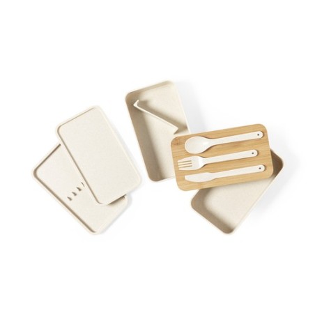 Boîte à déjeuner personnalisée Gamelle Bawar pas cher Matières : bambou Couleurs : noir objet promotionnel éco-responsable
