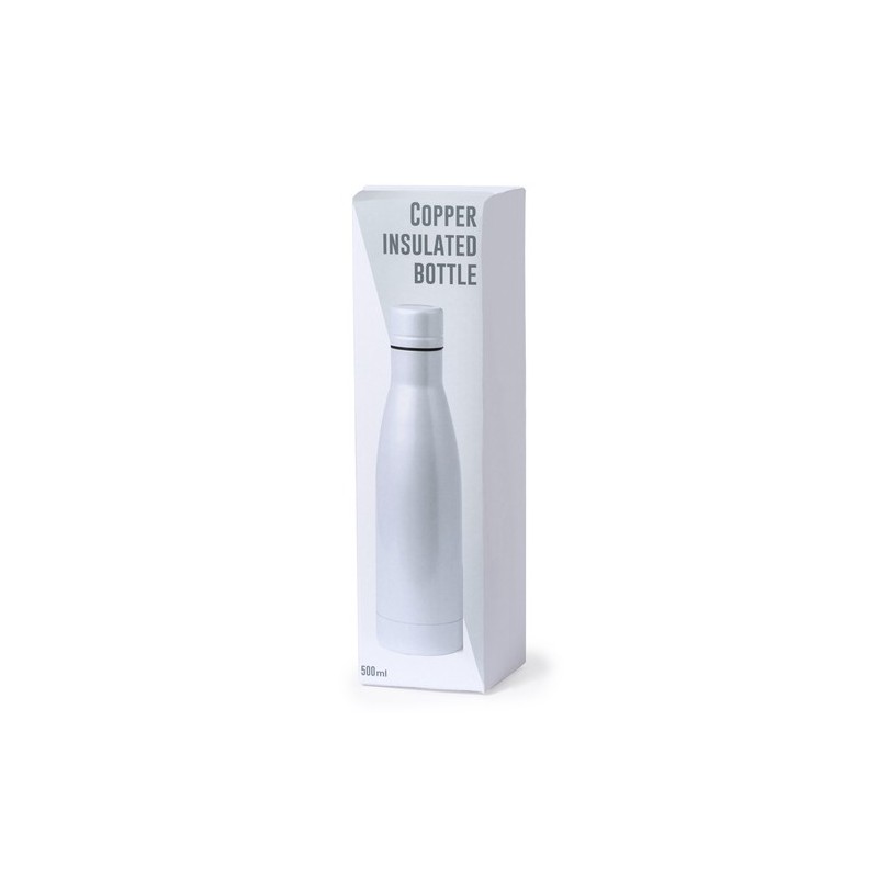 Bidon Isotherme Thermique Personnalisé Kungel pas cher Matières : acier inoxydable Couleurs : noir livraison express 24h 48h