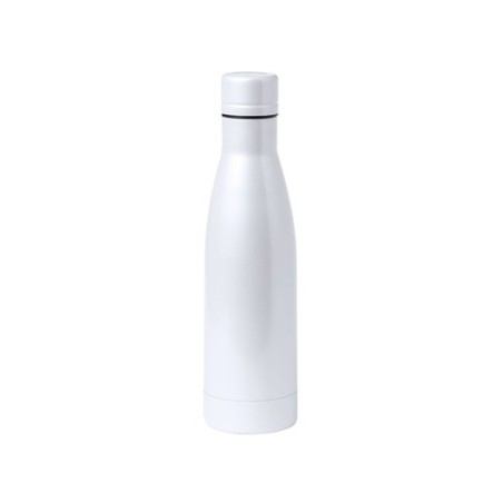 Bidon Isotherme Thermique Personnalisé Kungel pas cher Matières : acier inoxydable Couleurs : blanc cadeau entreprise pas cher