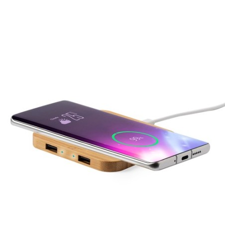 Chargeur Éco-Responsable Pratique Personnalisé Pas Cher Dumiax Matières : bambou Couleurs : naturel impression haute définition