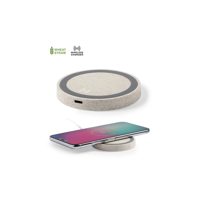 Chargeur Éco-Friendly Personnalisé à Induction Pas Cher - Cirkal Matières : ABS Couleurs : naturel personnalisable avec votre lo