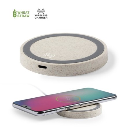 Chargeur Éco-Friendly Personnalisé à Induction Pas Cher - Cirkal Matières : ABS Couleurs : naturel personnalisable avec votre lo