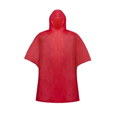 Poncho personnalisé imperméable et pratique Montello Matières : PVC Couleurs : rouge