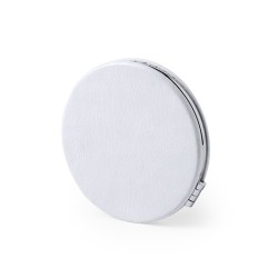 Miroir de Poche Personnalisé Élégant pas cher Plumiax Matières : PU Couleurs : blanc goodies publicitaire événementiel