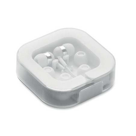 Écouteurs Confortables en Silicone Performants - MUSISOFT C Matières : ABS Couleurs : blanc cadeau entreprise pas cher