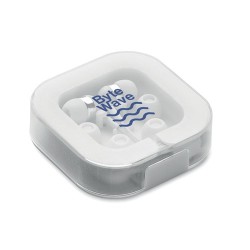 Écouteurs Confortables en Silicone Performants - MUSISOFT C Matières : ABS Couleurs : blanc goodies publicitaire événementiel
