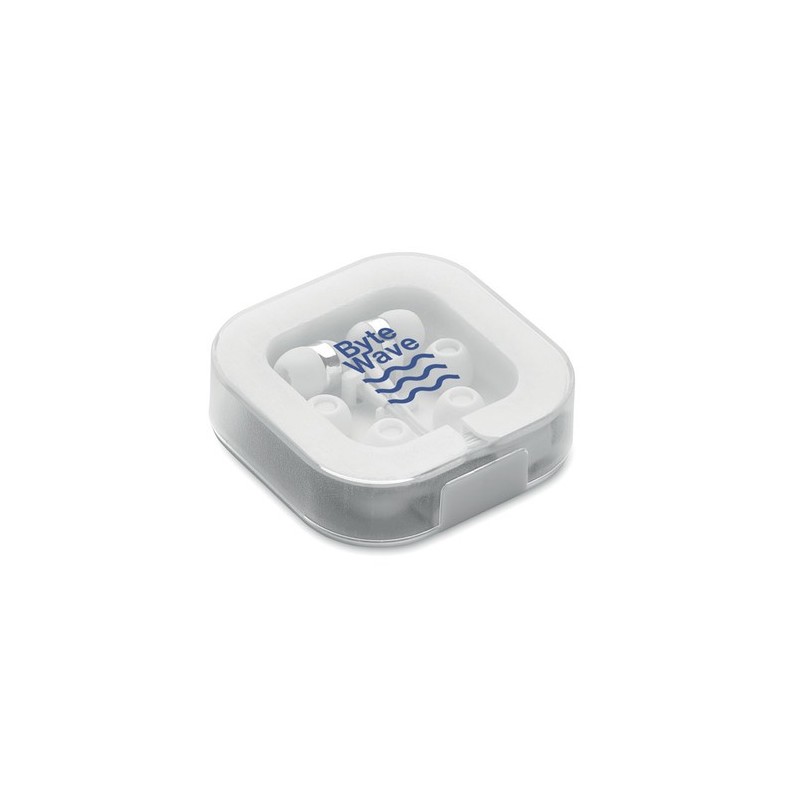 Écouteurs Confortables en Silicone Performants - MUSISOFT C Matières : ABS Couleurs : blanc goodies publicitaire événementiel
