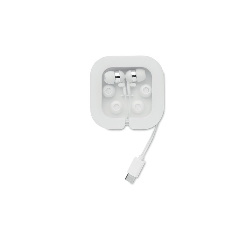 Écouteurs Confortables en Silicone Performants - MUSISOFT C Matières : ABS Couleurs : blanc objet promotionnel éco-responsable