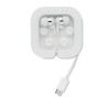 Écouteurs Confortables en Silicone Performants - MUSISOFT C Matières : ABS Couleurs : blanc objet promotionnel éco-responsable
